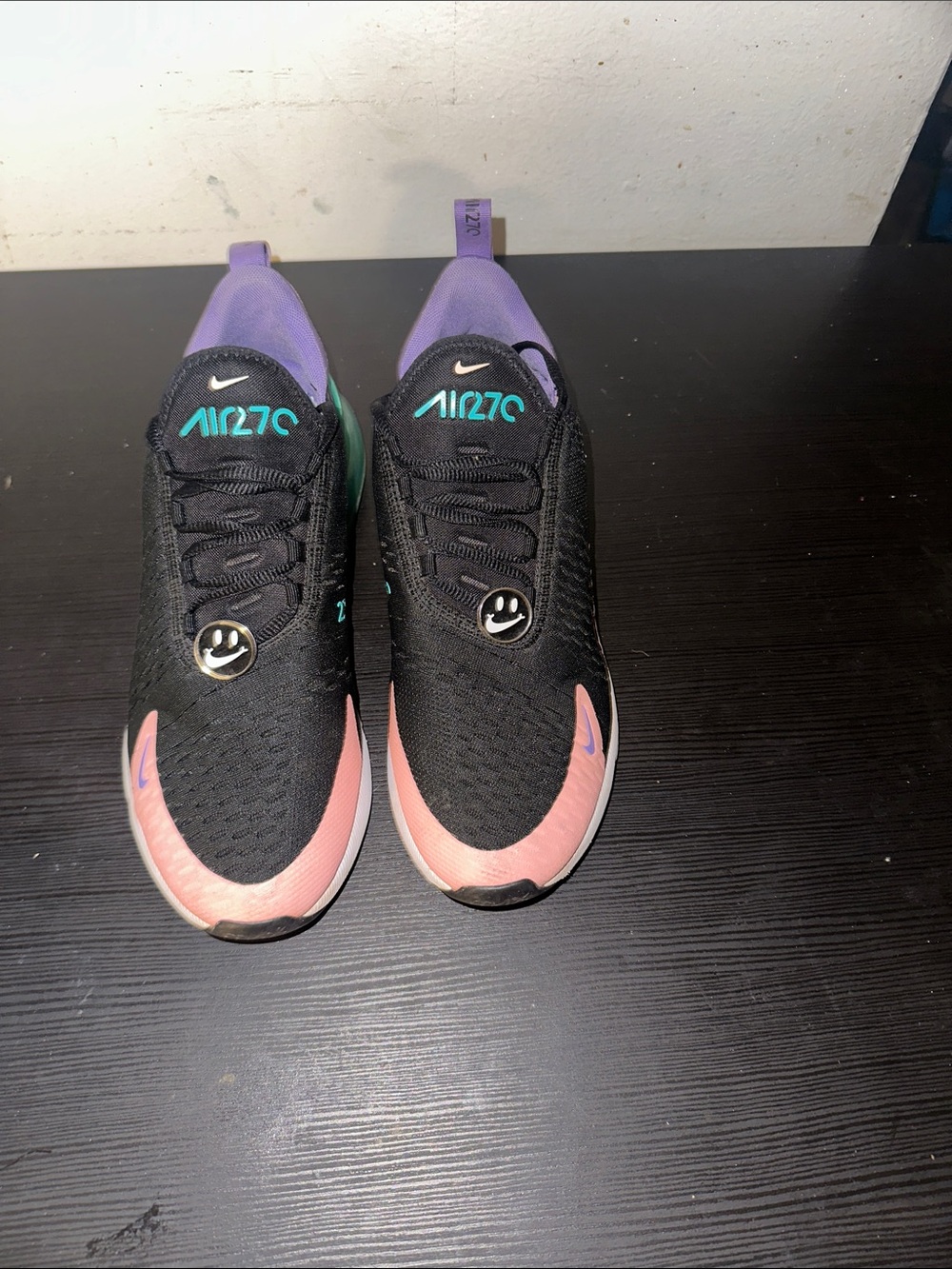 Nike Black Pink Purple Air270 Sneakers